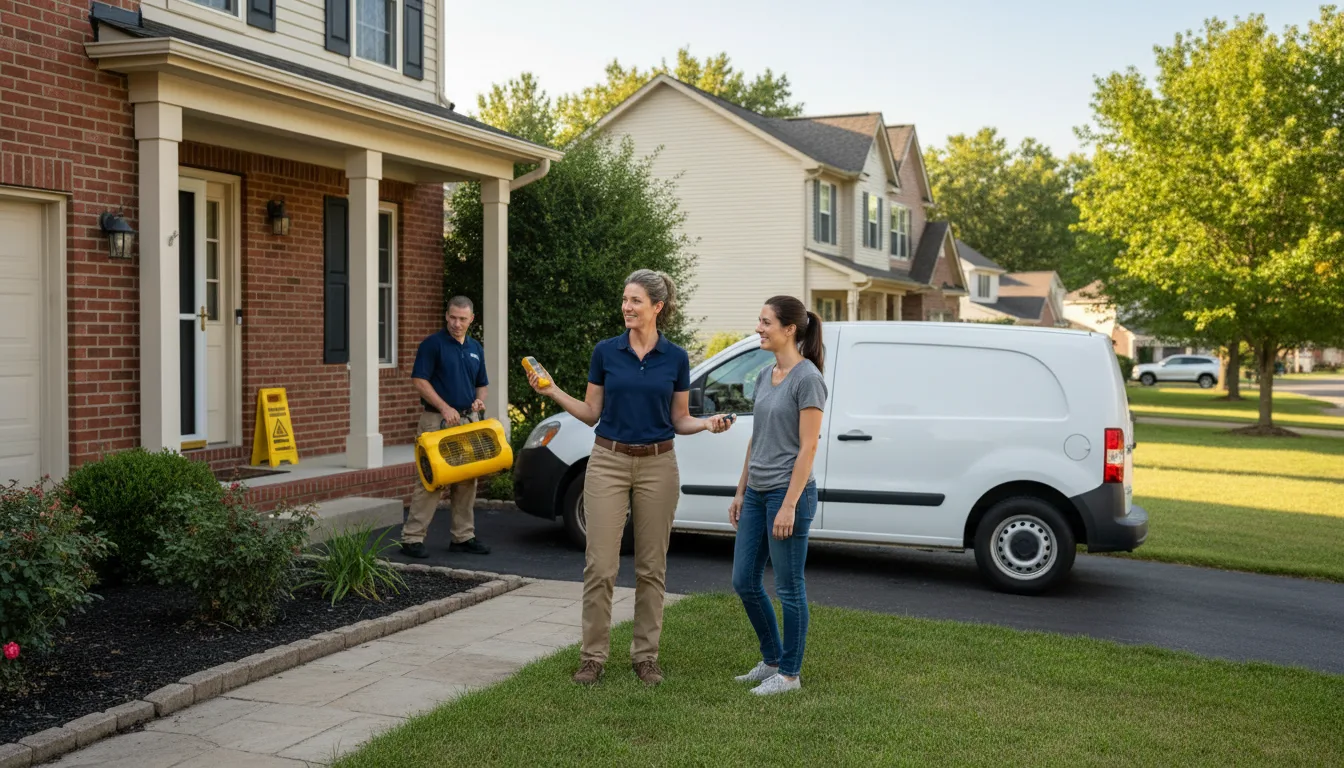Water restoration image for Dehumidification And Cleanup Services in Belmore, OH